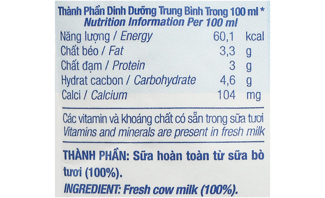 Sữa tươi tiệt trùng TH true MILK không đường - TPDD