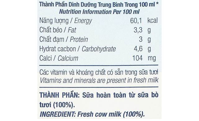 Sữa tươi tiệt trùng TH true MILK không đường - TPDD