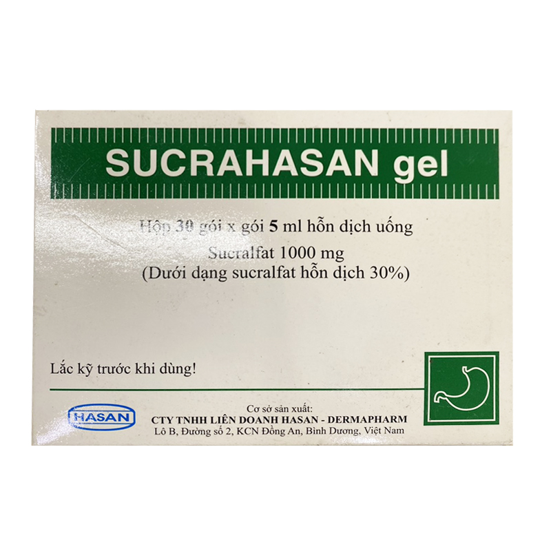 Hỗn dịch uống Sucrahasan Gel điều trị loét dạ dày, tá tràng (30 gói x 5ml)