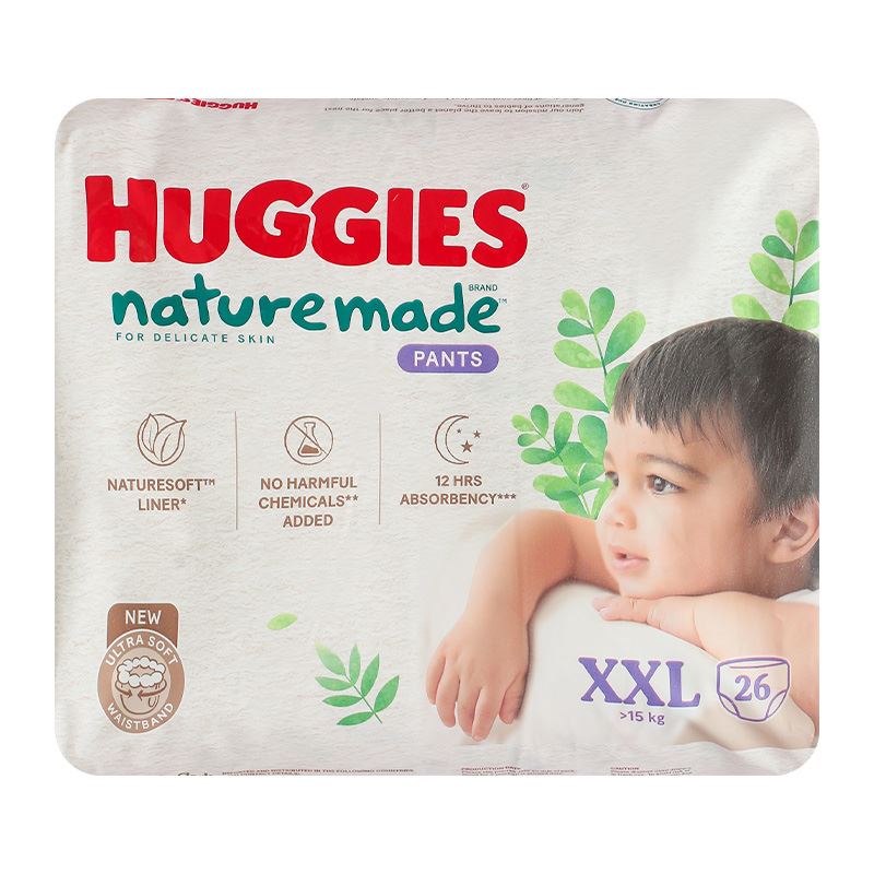 Tã quần Huggies Nature made size XXL 26 miếng (Trên 15 kg) 2