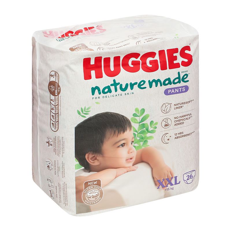 Tã quần Huggies Nature made size XXL 26 miếng (Trên 15 kg) 3