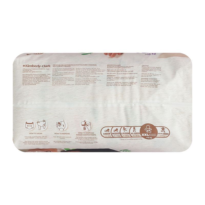Tã quần Huggies Nature made size XXL 26 miếng (Trên 15 kg) 5