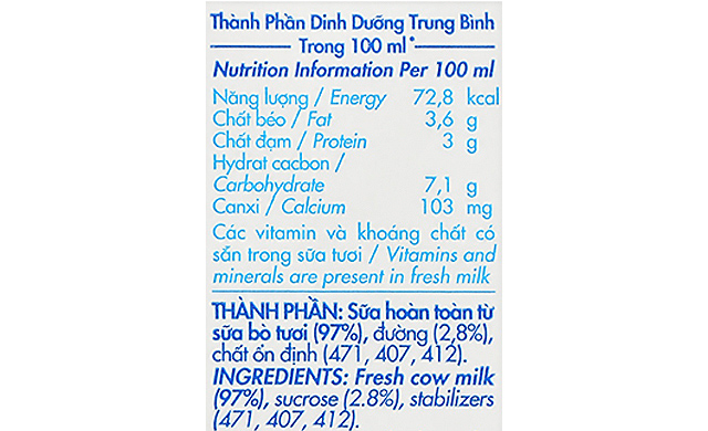 Thùng 48 hộp sữa tươi tiệt trùng Dalat Milk ít đường - TPDD
