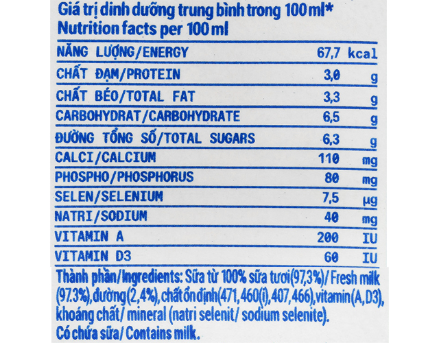 Thùng 48 hộp sữa tươi tiệt trùng Vinamilk ít đường - TPDD