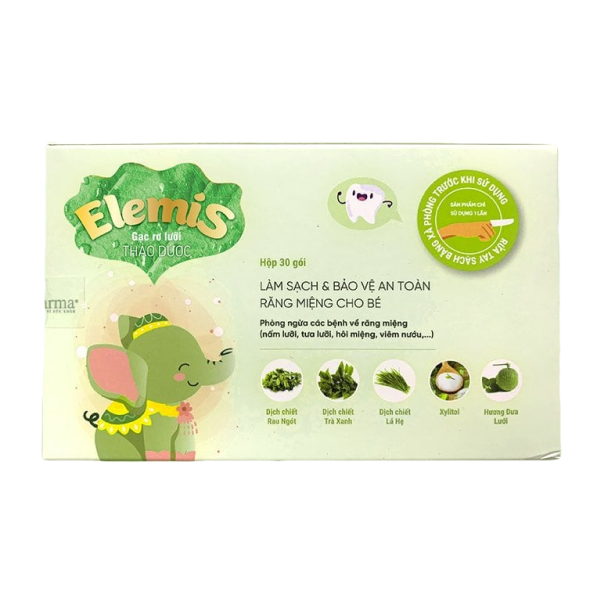 Gạc răng miệng ELEMIS hộp 30 gói (từ 0 tháng) - AVAKids.com