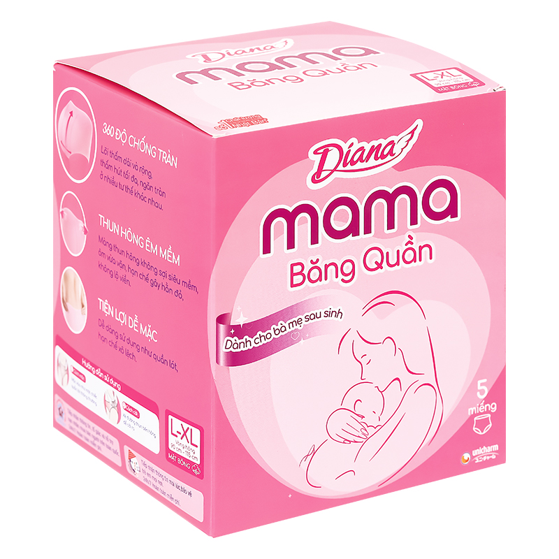 Băng quần Diana Mama cho mẹ sau sinh size L-XL 5 miếng 2