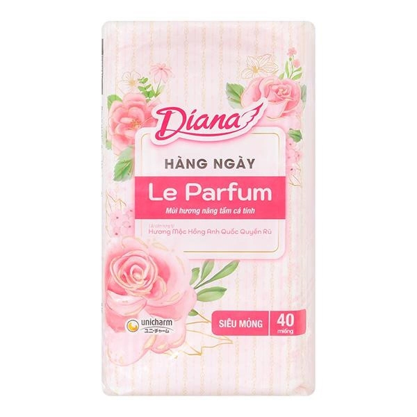 Băng Vệ Sinh Hàng Ngày Diana Le Parfum Hương Mộc Hồng 40 Miếng