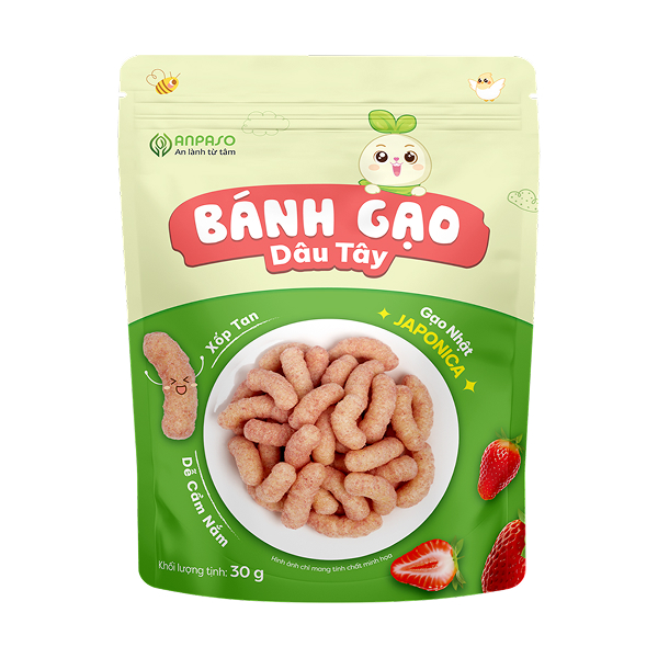 Bánh gạo ăn dặm ANPASO vị bí đỏ 30g (từ 7 tháng) - AVAKids.com