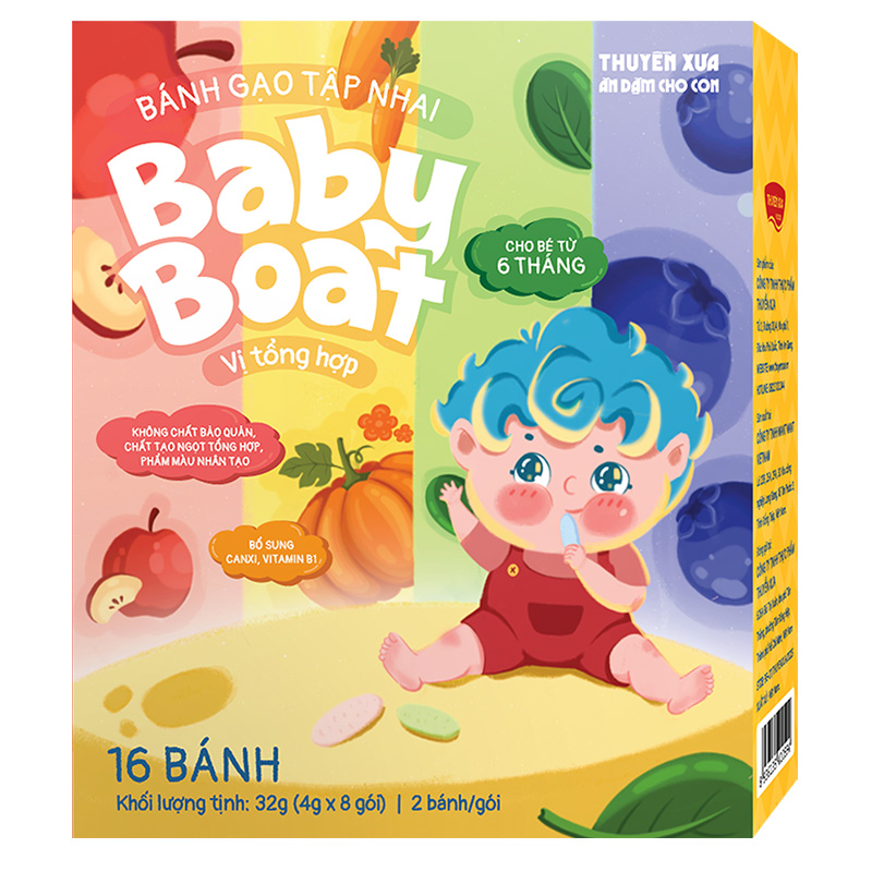 Bánh gạo ăn dặm BABY BOAT Thuyền Xưa vị việt quất hộp 32g (từ 6 tháng) 9