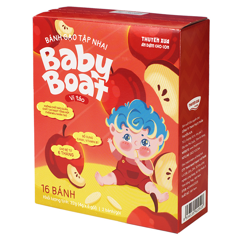 Bánh gạo ăn dặm BABY BOAT Thuyền Xưa vị việt quất hộp 32g (từ 6 tháng) 15