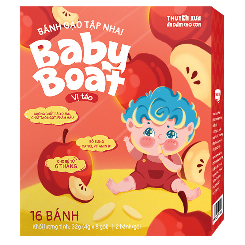 Bánh gạo ăn dặm BABY BOAT Thuyền Xưa vị việt quất hộp 32g (từ 6 tháng) 16
