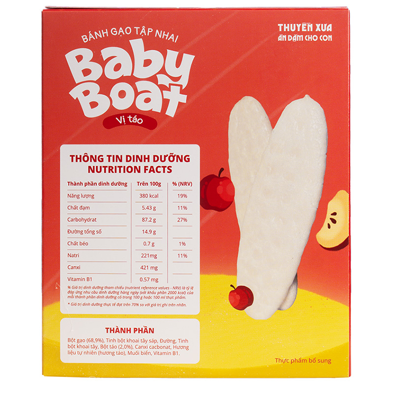 Bánh gạo ăn dặm BABY BOAT Thuyền Xưa vị việt quất hộp 32g (từ 6 tháng) 17