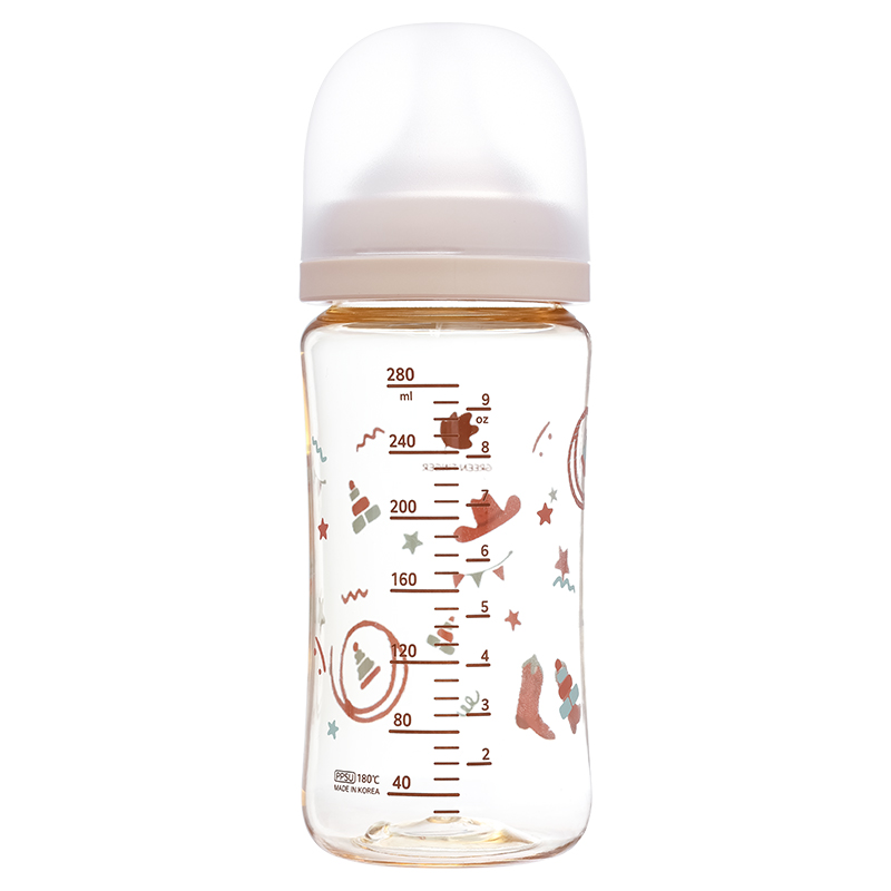 Bình sữa nhựa PPSU GreenFinger cổ rộng 280 ml - Vật dụng cưỡi ngựa (từ 3 tháng) 2