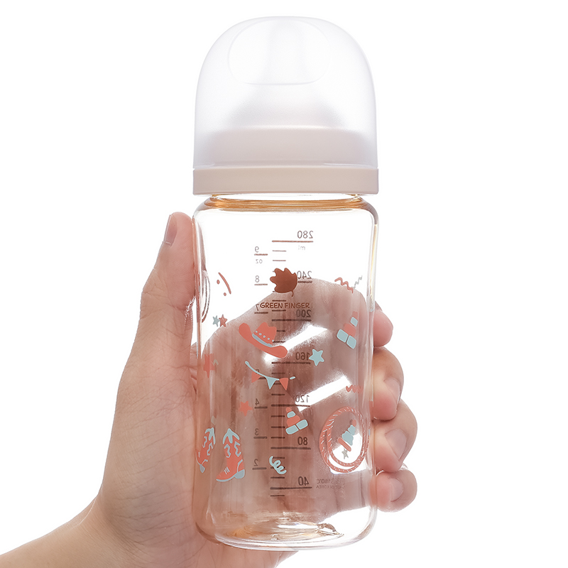 Bình sữa nhựa PPSU GreenFinger cổ rộng 280 ml - Vật dụng cưỡi ngựa (từ 3 tháng) 8