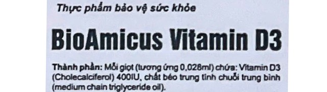 Thành phần BioAmicus Vitamin D3 hỗ trợ tốt sức khỏe xương, răng