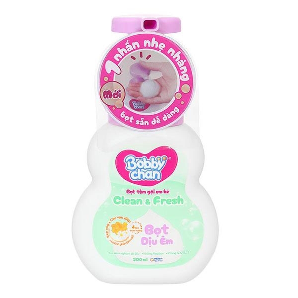 Bọt Tắm gội Em Bé Bobby Chan Clean&fresh dịu nhẹ, giảm đến 20% - AVAKids.com