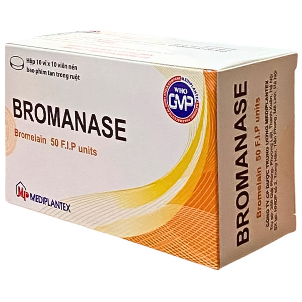 Bromanase giảm phù nề, viêm sau chấn thương hoặc phẫu thuật