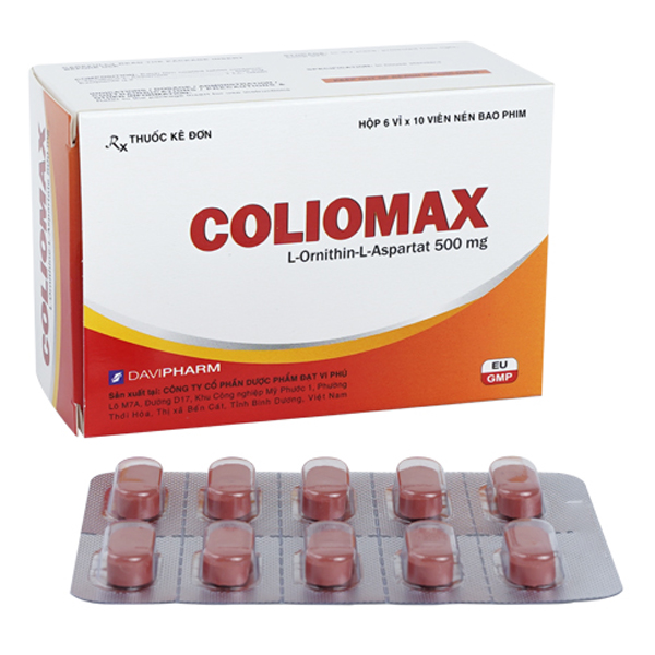Coliomax 500mg điều trị tăng amoniac