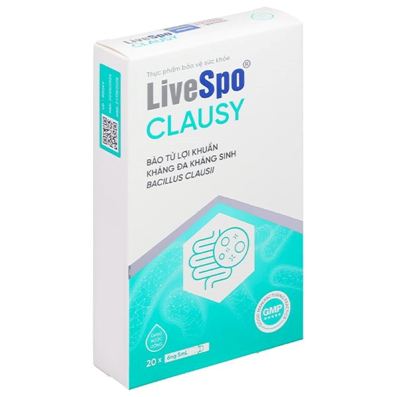 Combo 2 thực phẩm bảo vệ sức khỏe Livespo Clausy hỗ trợ cải thiện hệ vi sinh đường ruột, 20 ống dạng uống 2