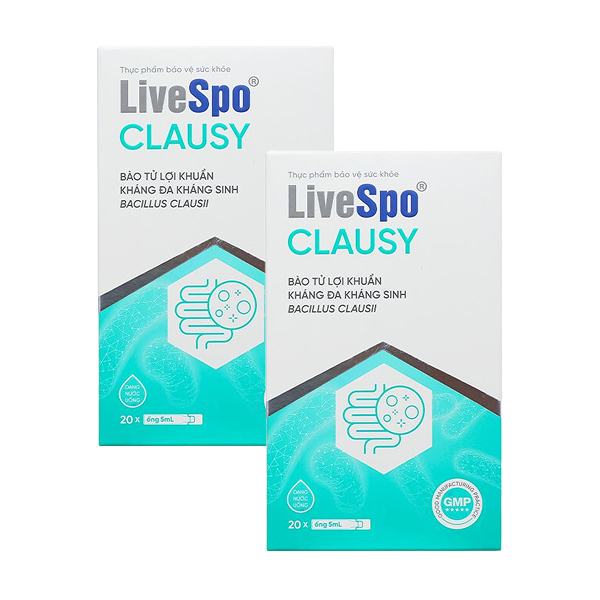 Men vi sinh Livespo Clausy bào tử lợi khuẩn (20 ống x 5ml) - AVAKids.com
