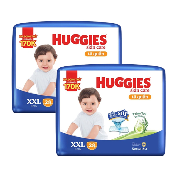 Tã quần Huggies Skincare Jumbo size XXL 28 miếng (15 - 19 kg) 16
