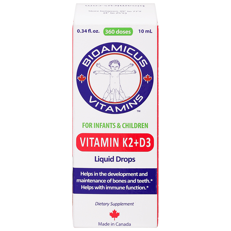 Combo 2 hộp BioAmicus Vitamin K2+D3 hỗ trợ tốt sức khỏe xương, răng, 10 ml dạng nhỏ giọt (từ 0 tháng) 17