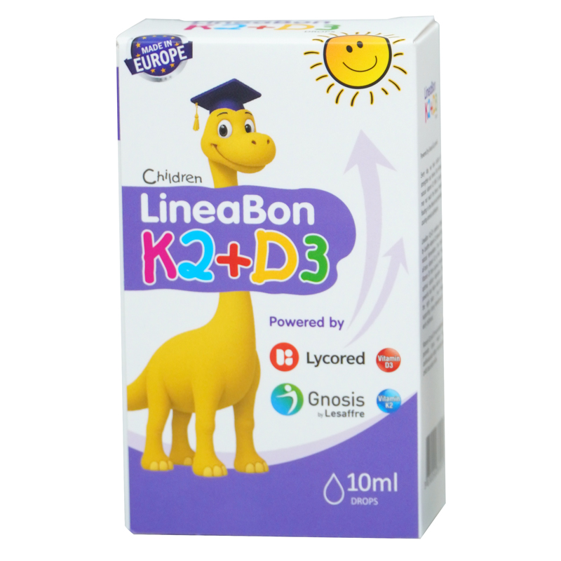 Combo 2 hộp LineaBon K2+D3 hỗ trợ hấp thu canxi, 10 ml dạng nhỏ giọt (từ 0 tháng) 20