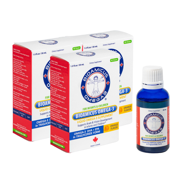 Combo 3 BioAmicus Omega-3 hỗ trợ não bộ và thị giác