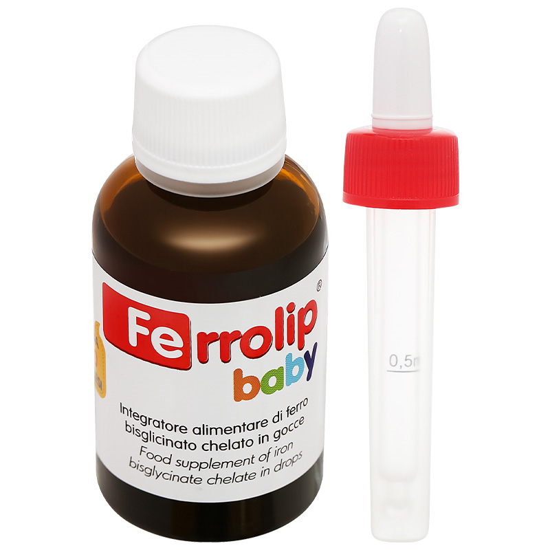 Combo 3 siro Ferrolip Baby bổ sung sắt, hỗ trợ tạo hồng cầu hương đào, 30 ml dạng nhỏ giọt (từ 0 tháng) 6