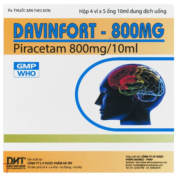 Davinfort trị triệu chứng chóng mặt, suy giảm trí nhớ, kém tập trung
