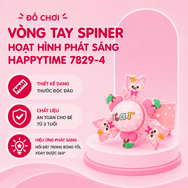 Đồ chơi vòng tay SPINER hoạt hình phát sáng HappyTime 7829-1 19