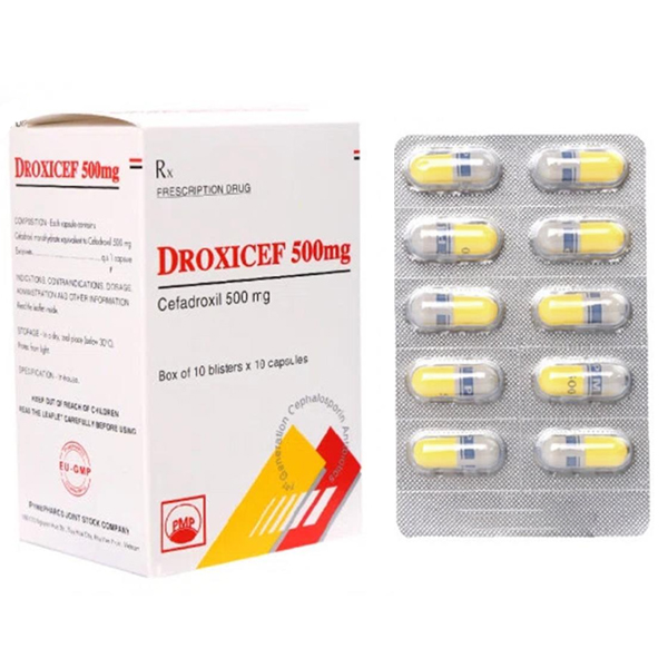 Droxicef 500mg điều trị nhiễm khuẩn đường tiết niệu, đường hô hấp