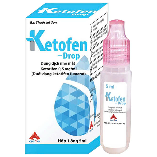 Thuốc nhỏ mắt Ketofen-Drop 0,5mg/ml điều trị viêm kết mạc