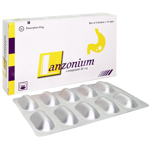 Lanzonium 30mg điều trị loét dạ dày tá tràng và trào ngược thực quản