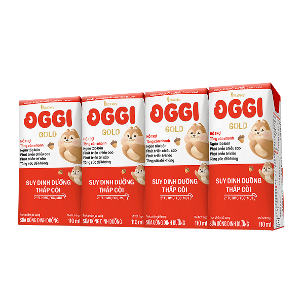 Thùng 48 hộp sữa pha sẵn Oggi Gold 110 ml cho trẻ suy dinh dưỡng (từ 1 tuổi) - Giao bao bì ngẫu nhiên - AVAKids.com