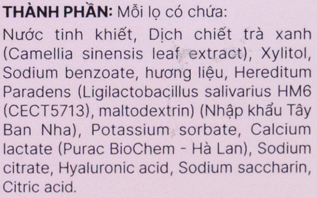 Midkid A+ chống sâu răng hương dâu - Thành phần