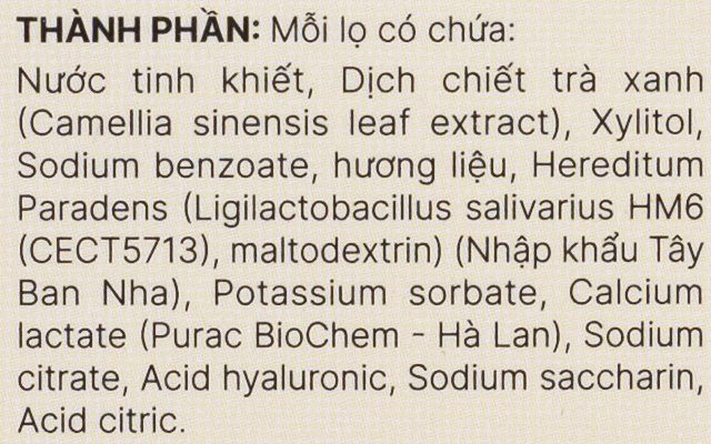 Midkid A+ chống sâu răng hương sữa - Thành phần