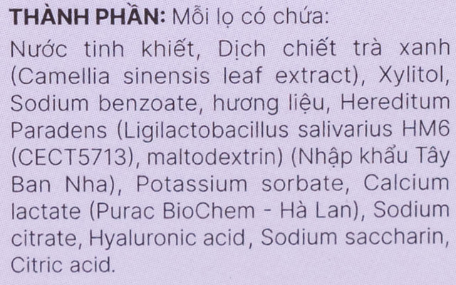Midkid A+ chống sâu răng hương việt quất - Thành phần