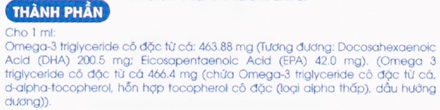 Thực phẩm bổ sung Nature's Way Kids Smart Drops DHA phát triển não bộ, thị lực - Thành phần