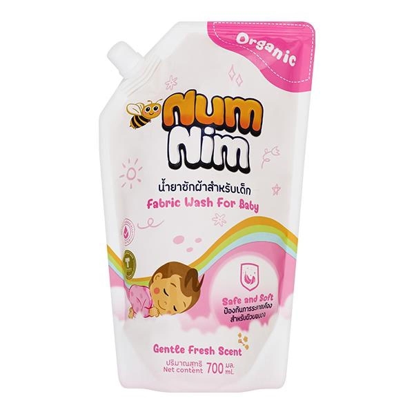 Nước giặt quần áo cho bé Num Nim Hồng hương phấn túi 700 ml - AVAKids.com