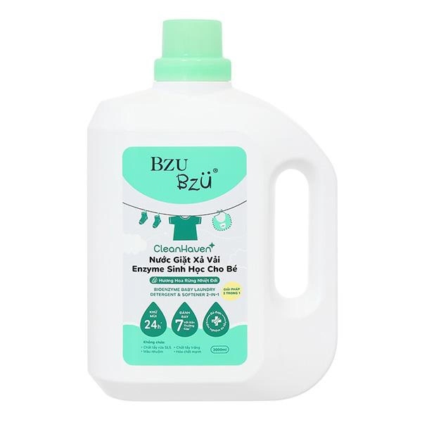 Nước Giặt Xả Enzyme Sinh Học 2in1 Bzu sạch quần áo bé, mua 2 tặng quà - AVAKids.com