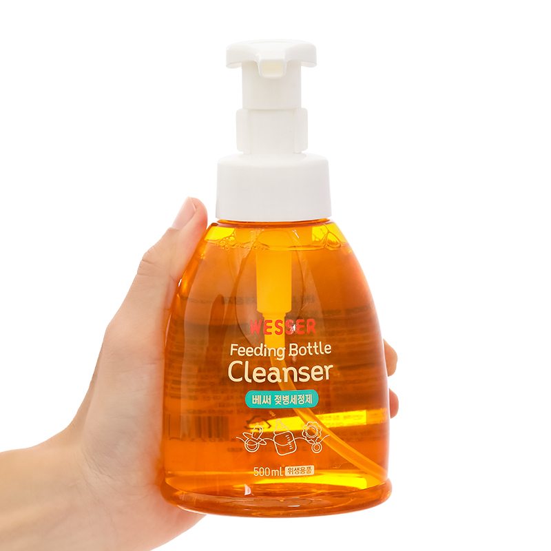 Nước rửa bình sữa Wesser chai 500 ml hương bưởi - Giao bao bì ngẫu nhiên 4