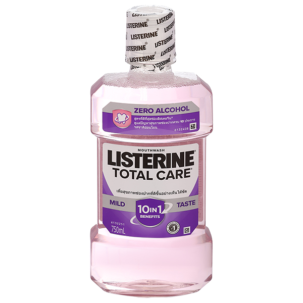 Nước súc miệng Listerine Total Care Zero Alcohol ngừa vi khuẩn, sạch mảng bám