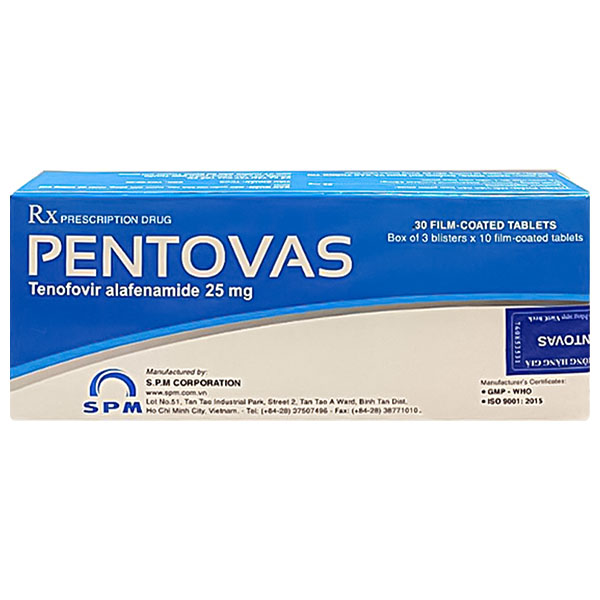 Pentovas 25mg điều trị viêm gan B mãn tính