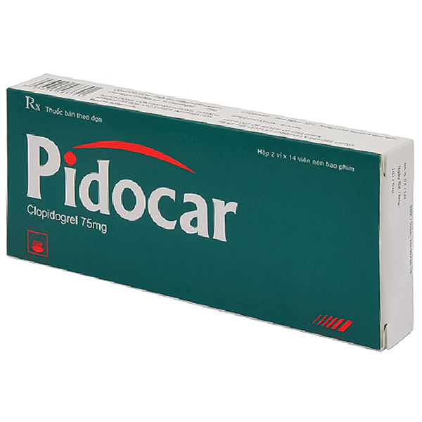 Pidocar 75mg dự phòng biến cố do huyết khối tim mạch