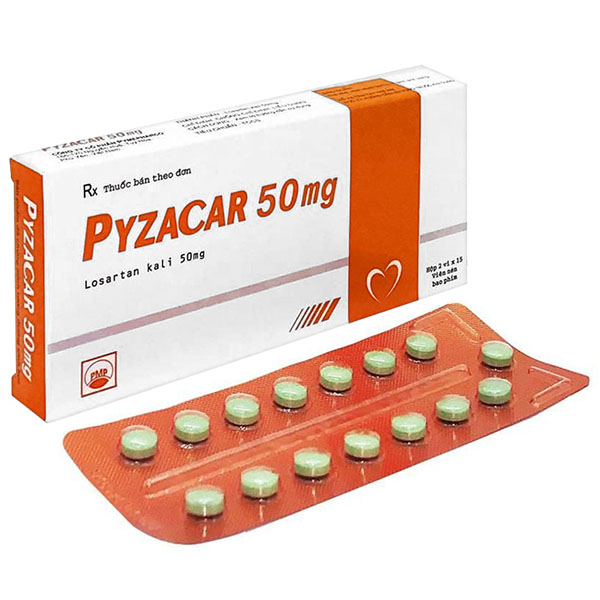 Pyzacar 50mg trị tăng huyết áp, suy tim