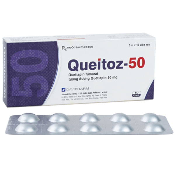 Queitoz 50mg điều trị tâm thần phân liệt, rối loạn lưỡng cực