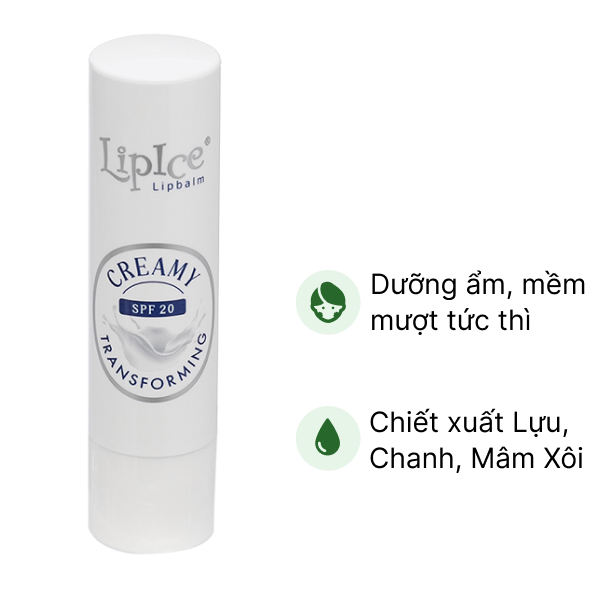 Son dưỡng môi LipIce không màu chuyển kem mịn hương tự nhiên
