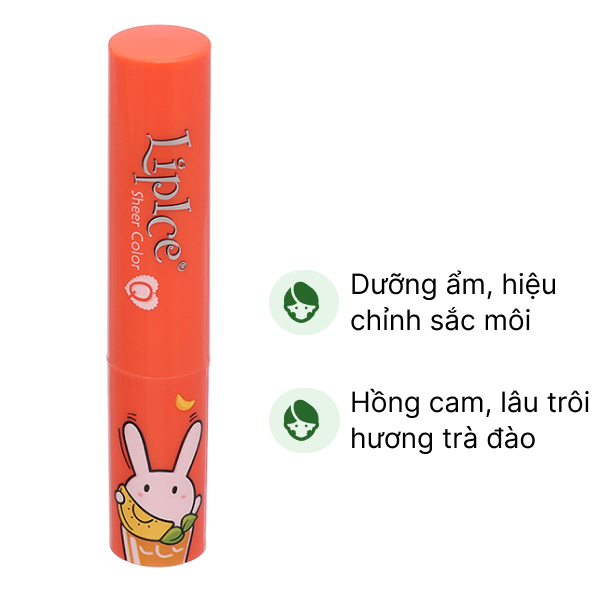 Son dưỡng môi Lipice Sheer Color Peach Tea dưỡng môi và hiệu chỉnh sắc môi thỏi 2,4g