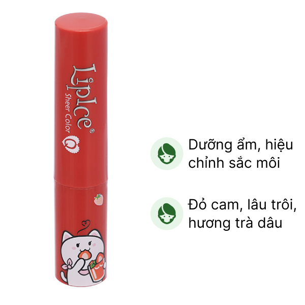 Son dưỡng môi Lipice Sheer Color Strawberry Tea dưỡng môi và hiệu chỉnh sắc môi